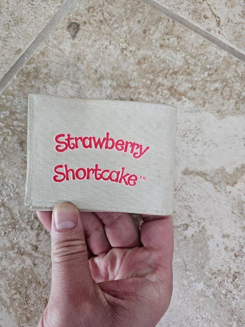 Vintage Strawberry Shortcake Canvas Bifold Wallet Kenner 1980s Coin Photo Rare - Picture 4 of 9